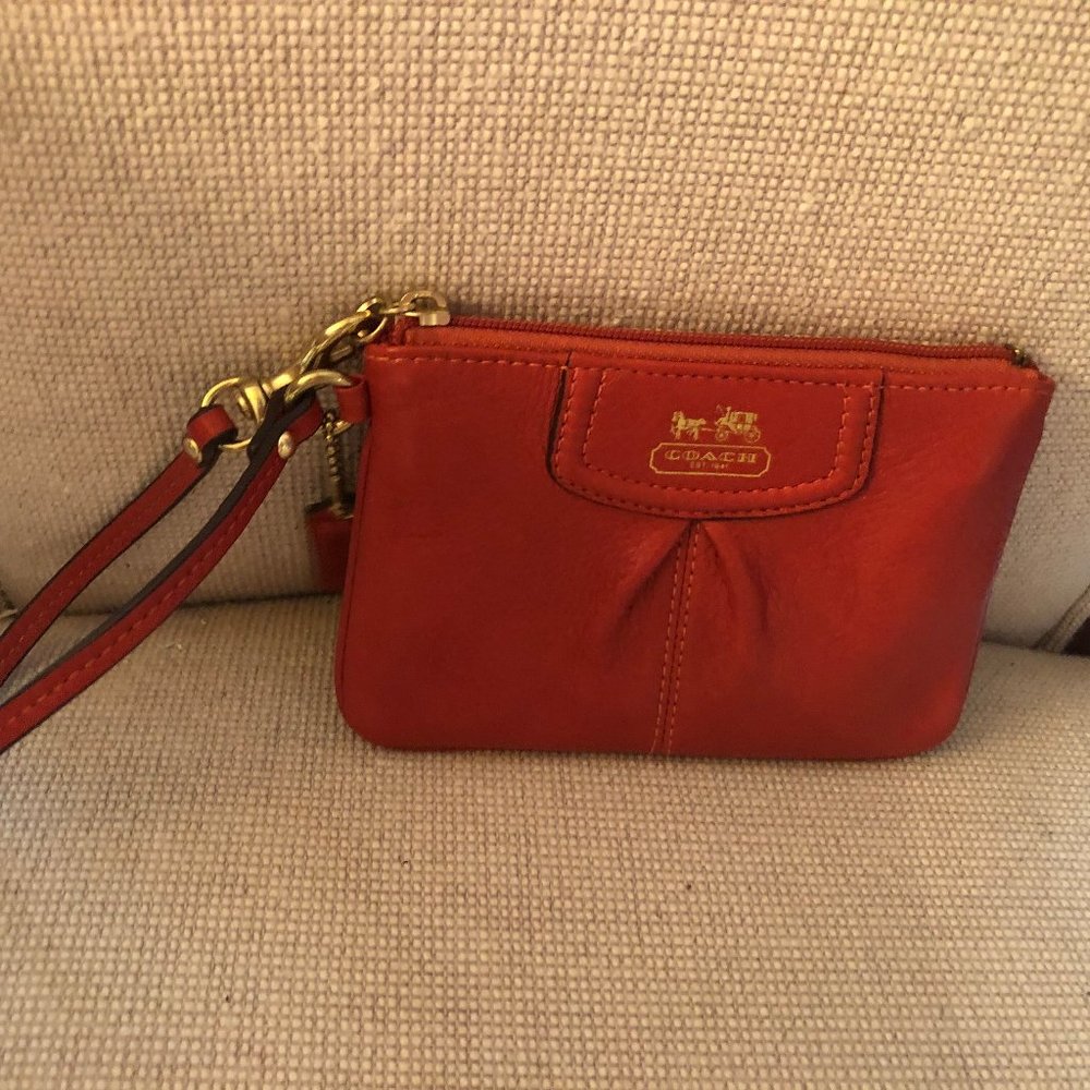 Red Coach Wristlet